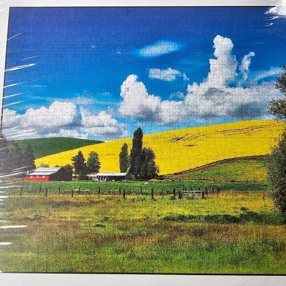 1000-Piece Jigsaw Puzzle With Scenic Farm Landscape For Ages 14+ - Picture 6 of 6